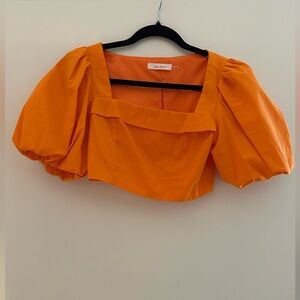 Puff Sleeve Crop Top